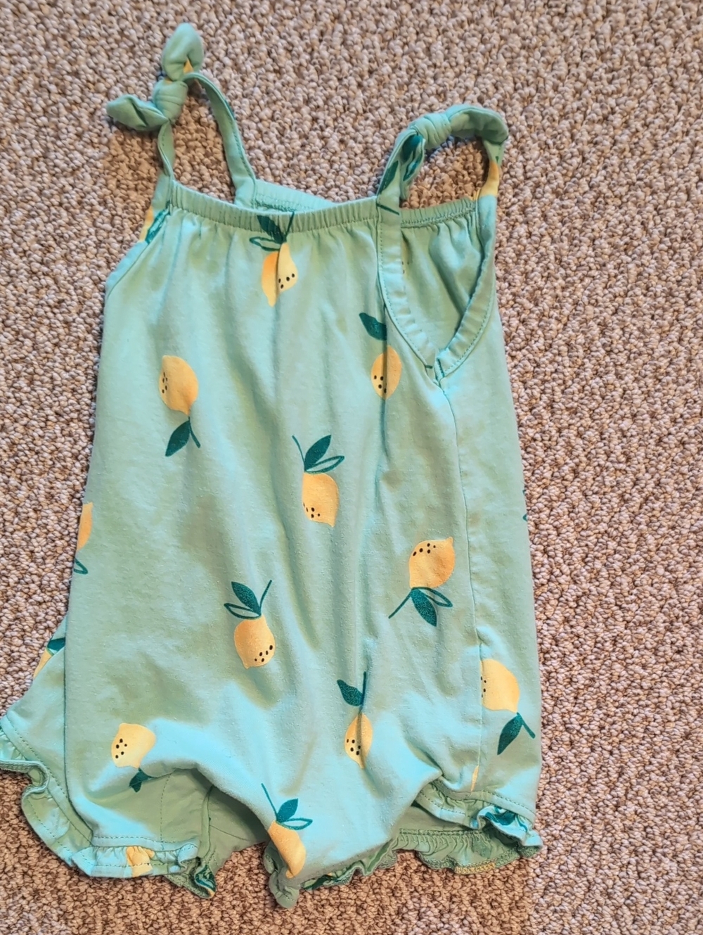 Old Navy Aqua Lemon-Print Girls' Romper